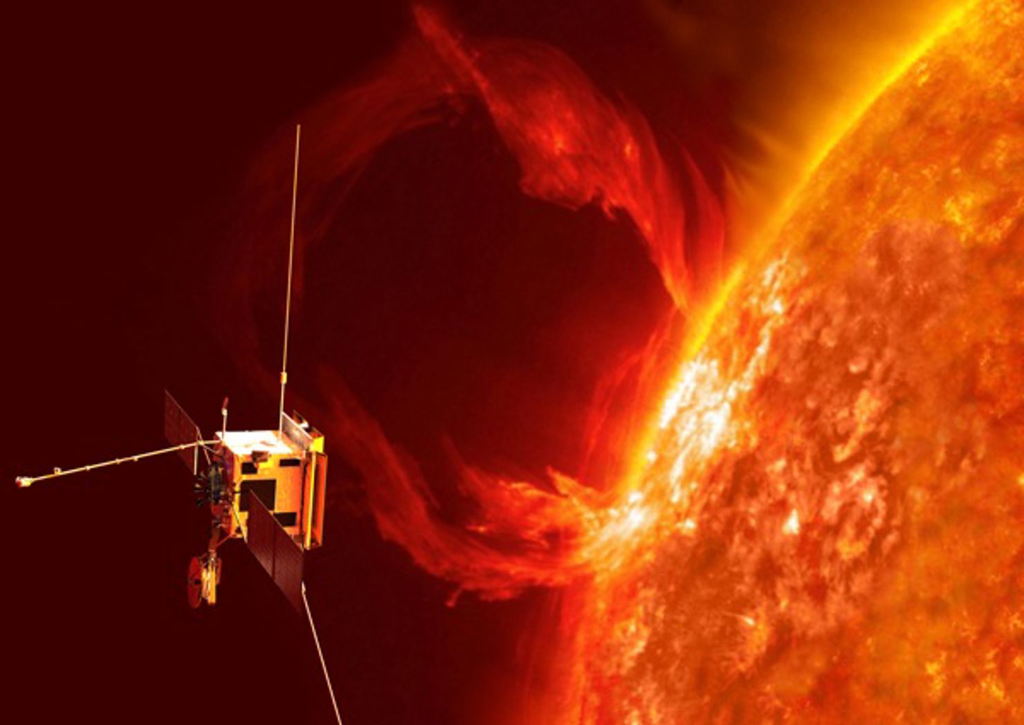Rymdfarkosten Solar Orbiter ska skyddas från solens strålar med färg från grottmålningar. Källa: ESA.