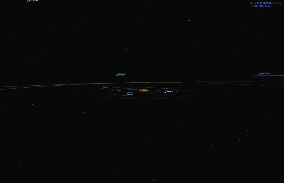 En interstellär komet har upptäckts i vårt solsystem