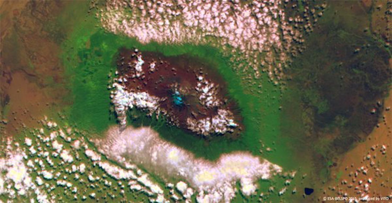 Kilimanjaro sett från rymden