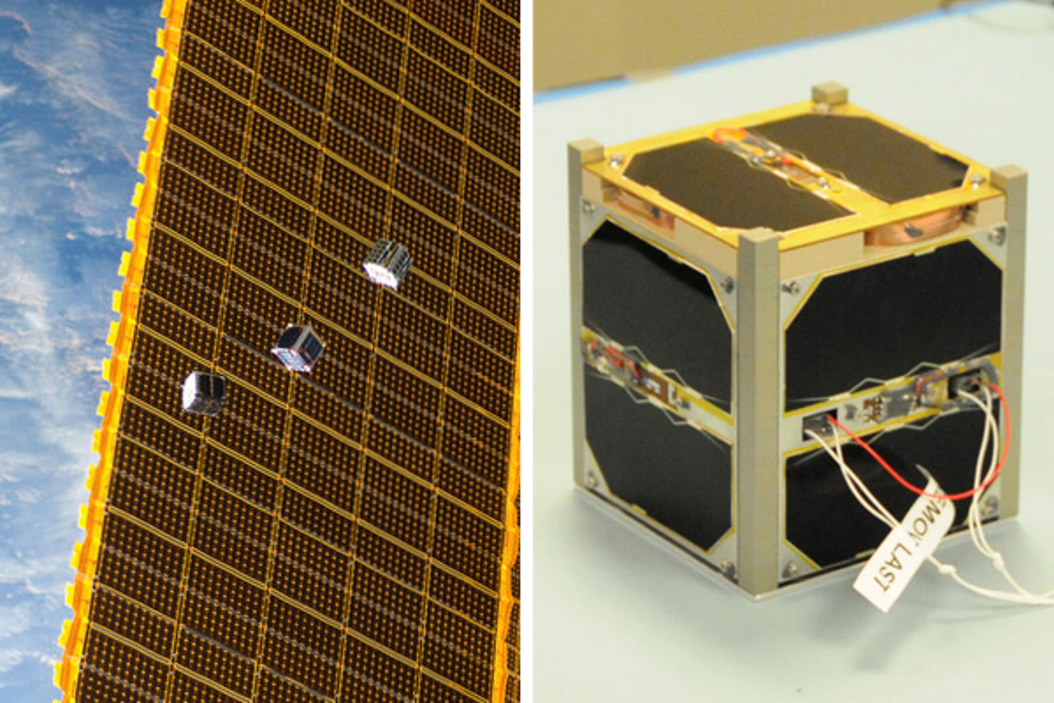 Vinn en 3D-satellit med radiosignal