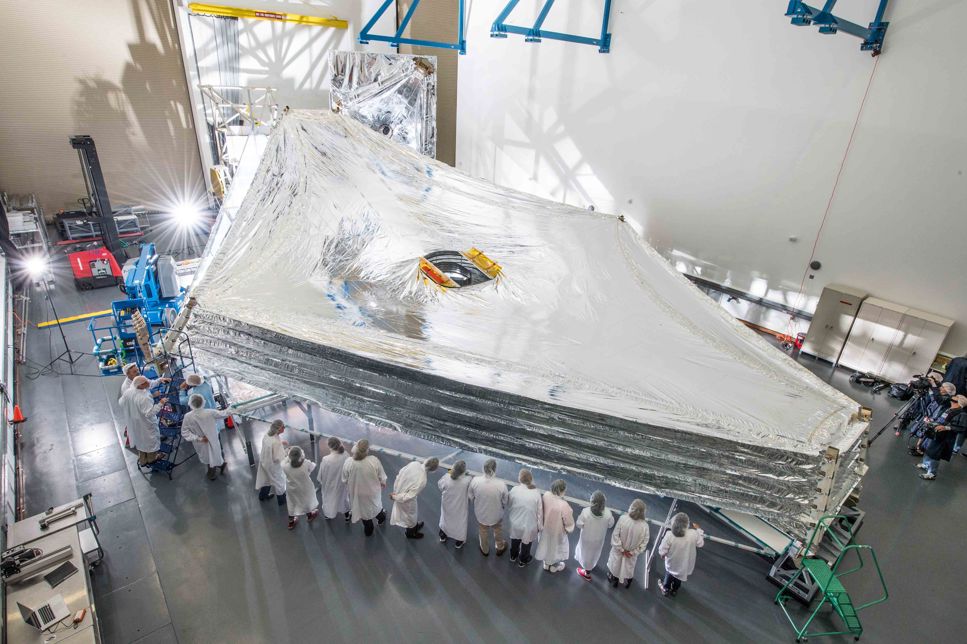 Dagens bild: Gigantiskt solskydd för rymdteleskop
