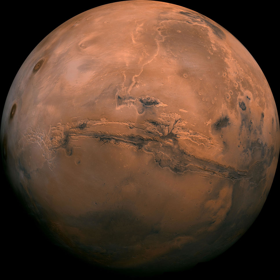 Mars häftiga yta fångad på bild