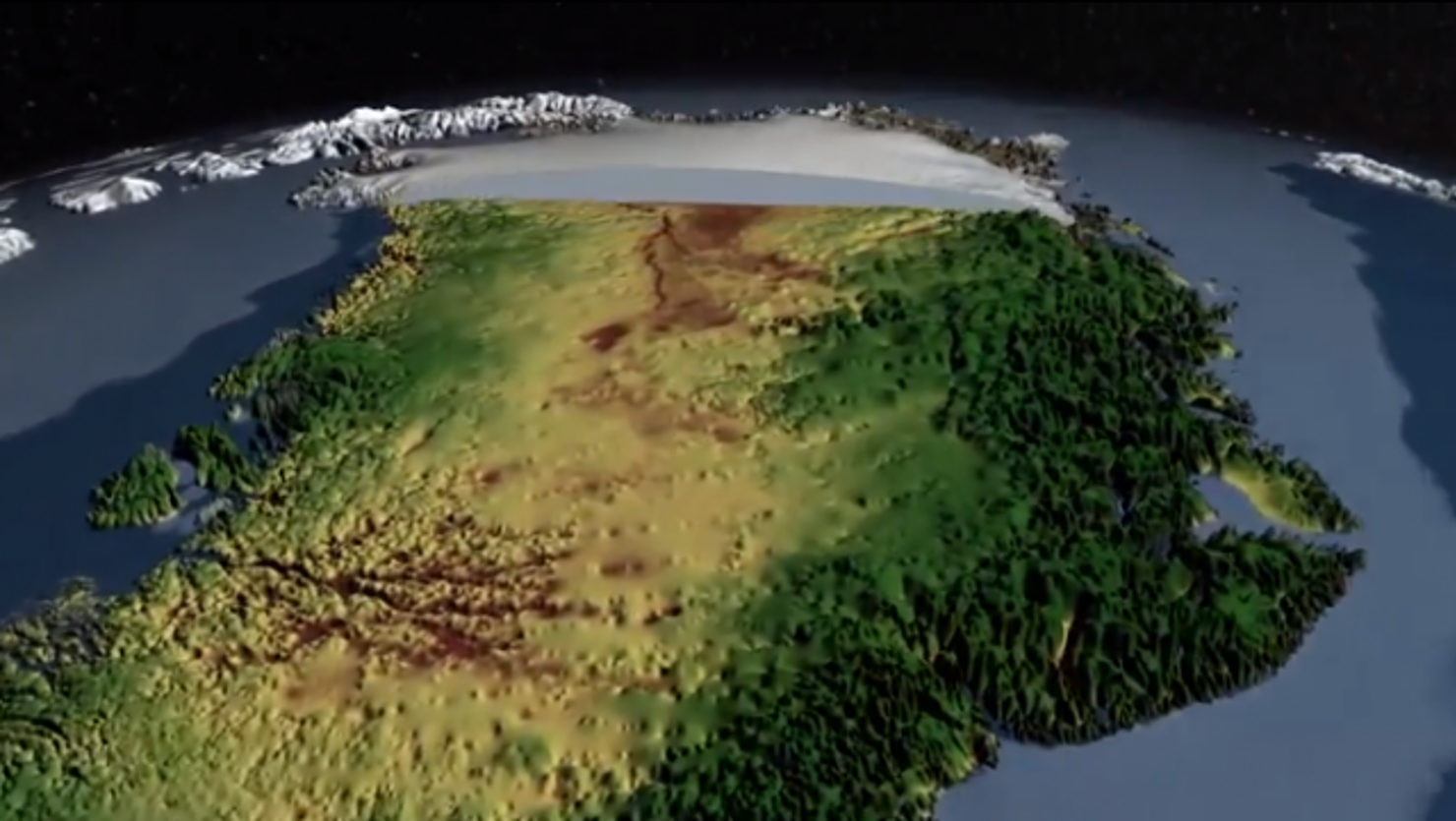 Nyupptäckt ravin hittad under Grönlands istäcke