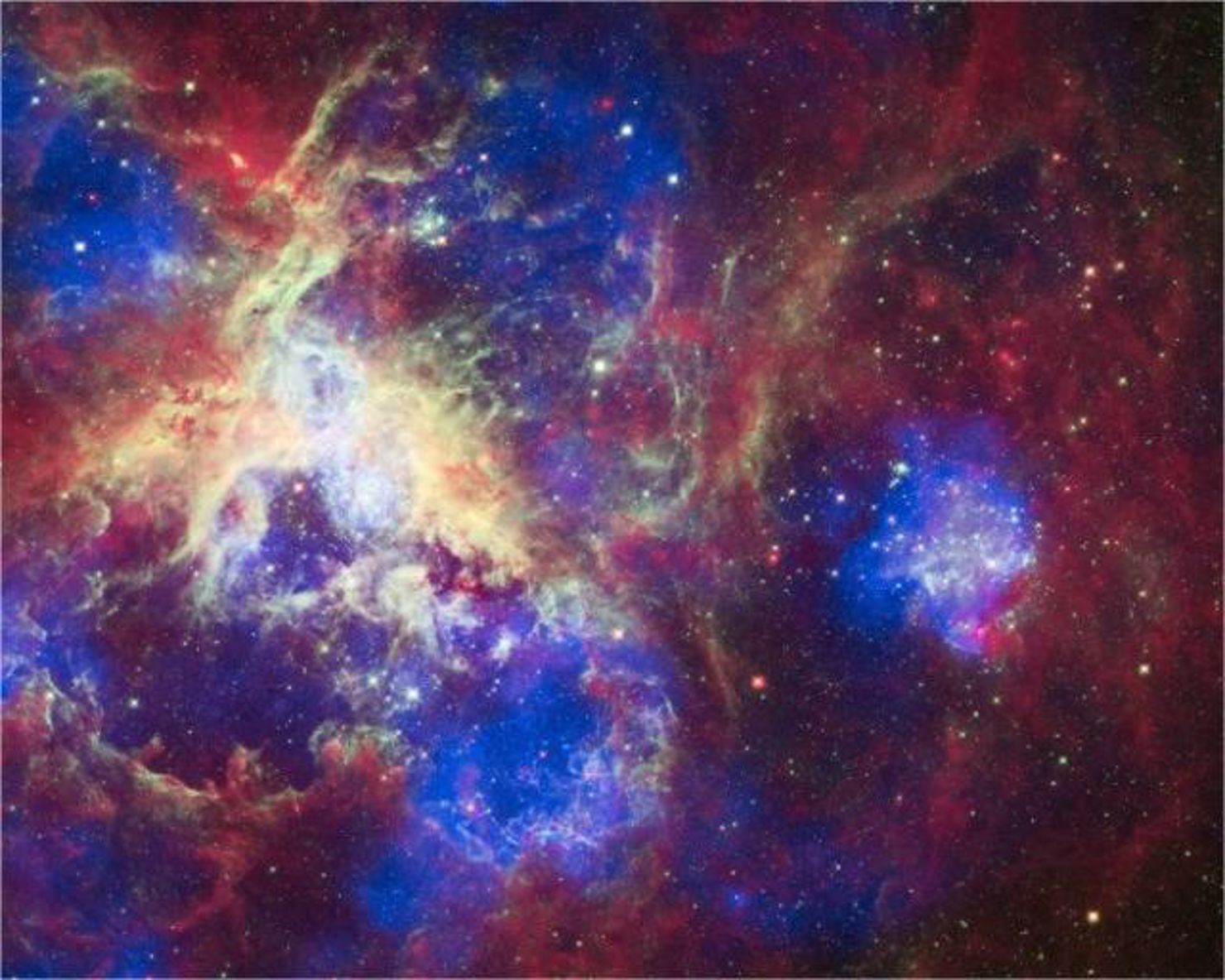 Hubbles bild av Tarantula Nebula