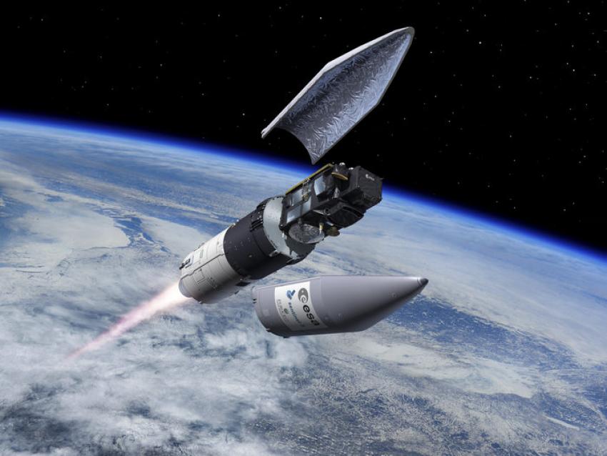 Satelliten Snetinel-3 släpps ut från raketen väl på plats i rymden.