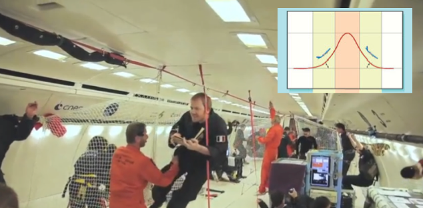 Fransk serietecknare i tyngdlöshet