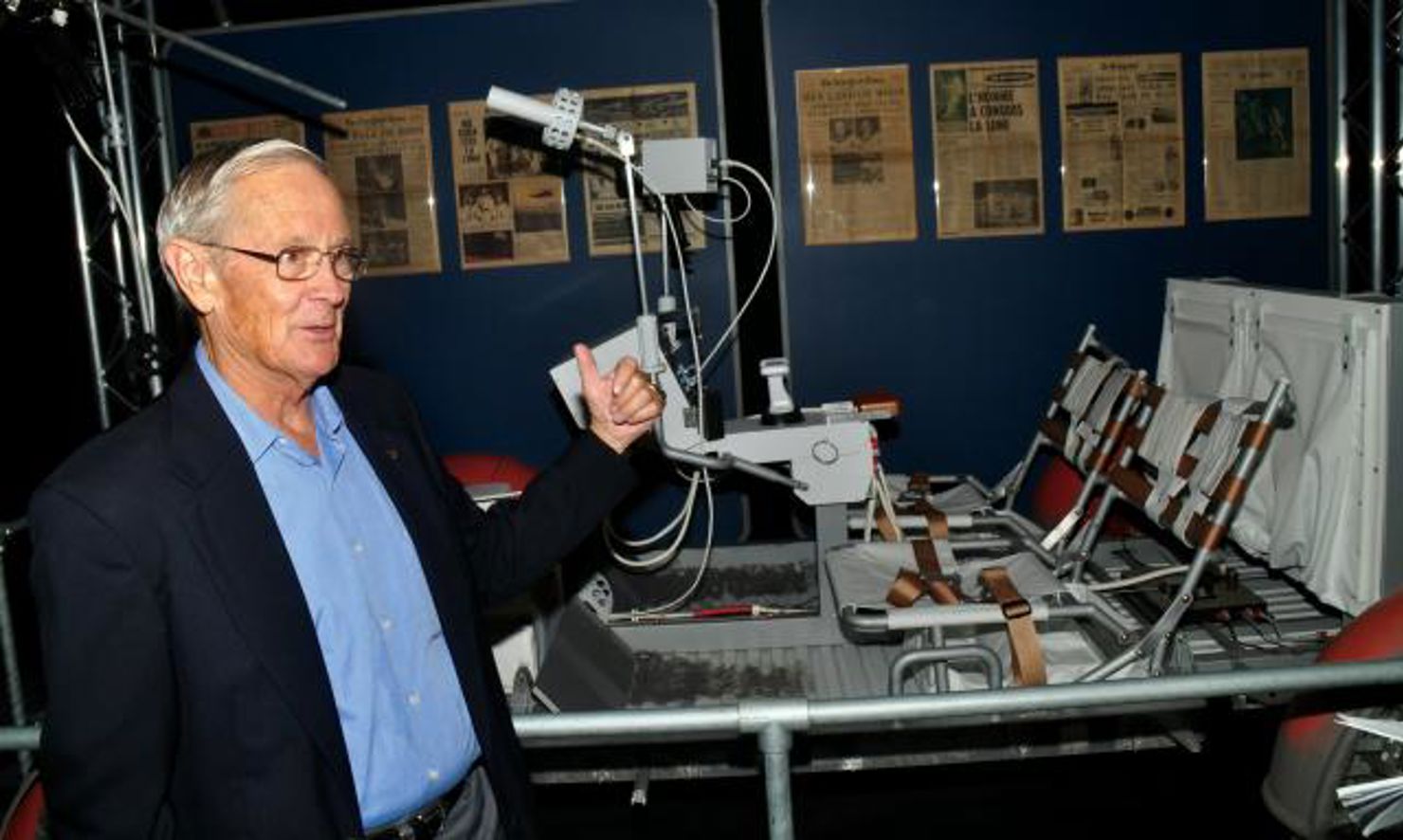 Charlie Duke bervid månbilen på Tekniska museet