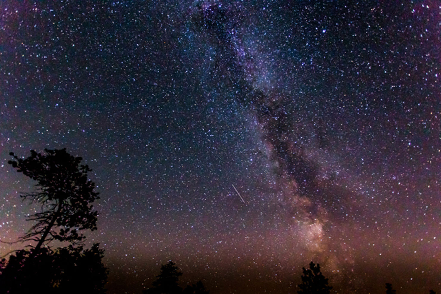 Vintergatans centrum fångat på bild från jorden.
