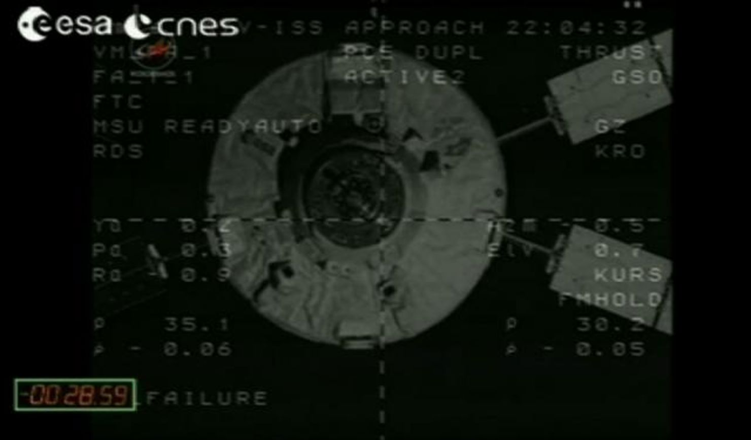 ATV-3 dockar med ISS