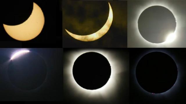 Vackra bilder från den totala solförmörkelsen