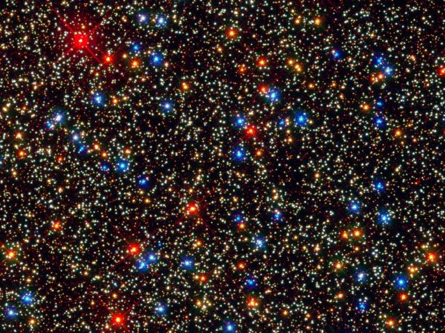 Bild på stjärnor tagen av hubble