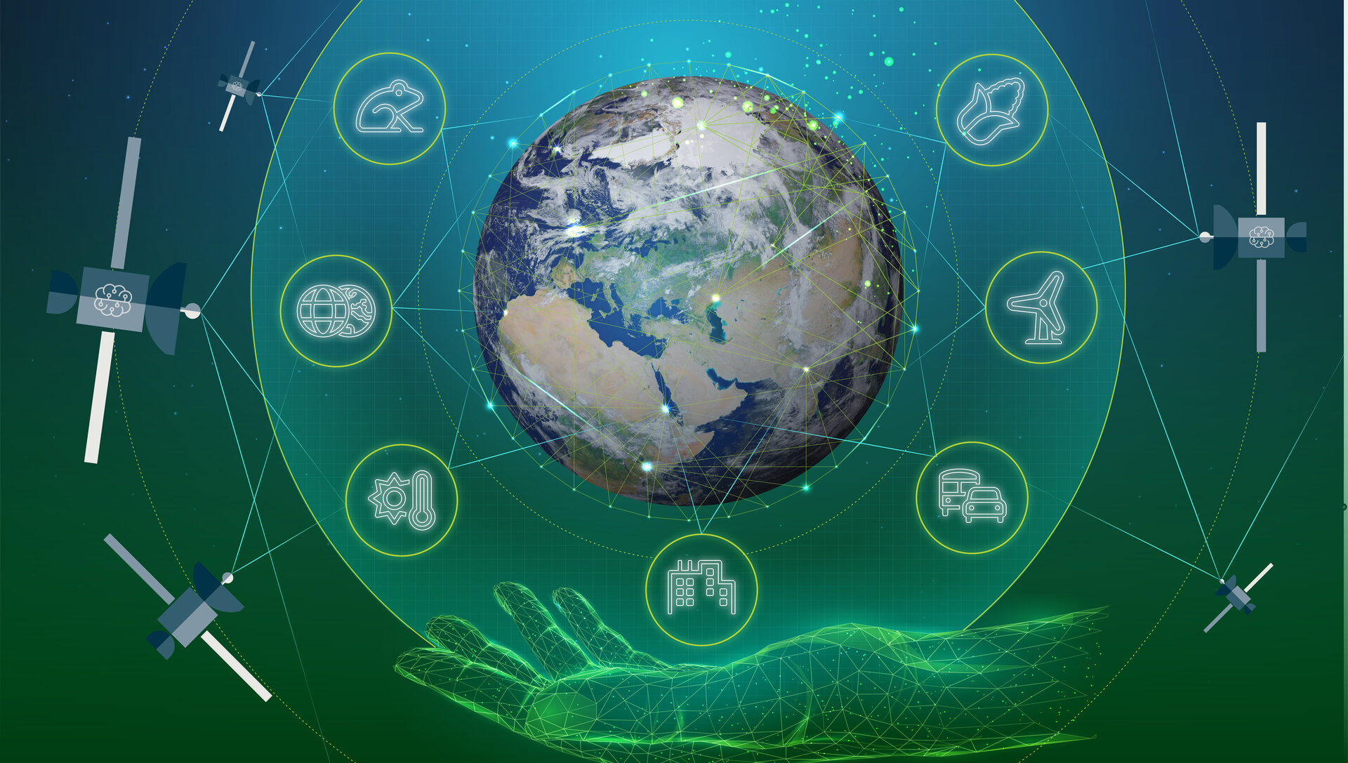 Space for a green future infografik