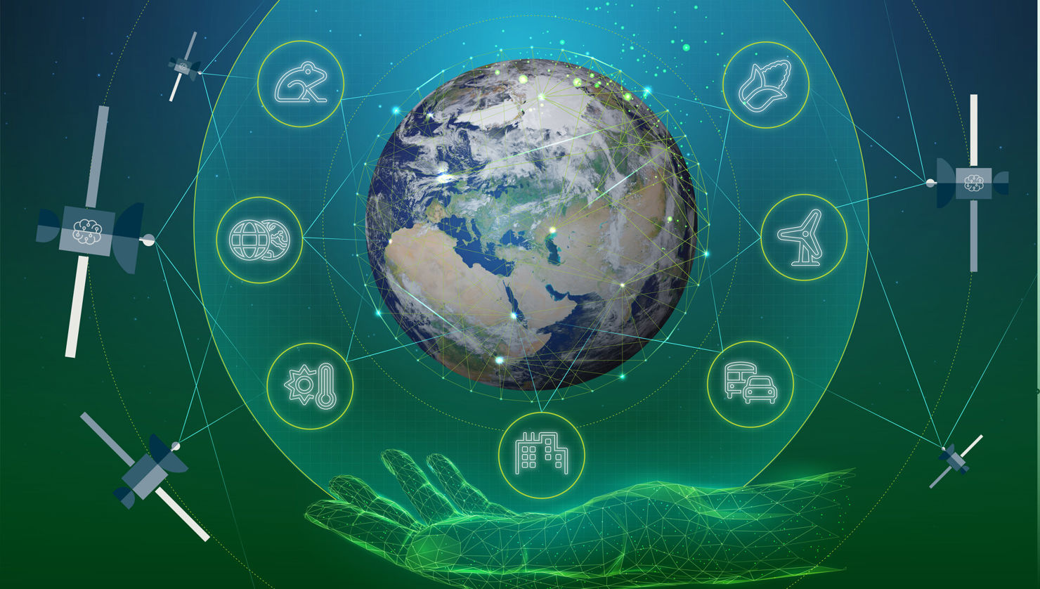 Space for a green future infografik