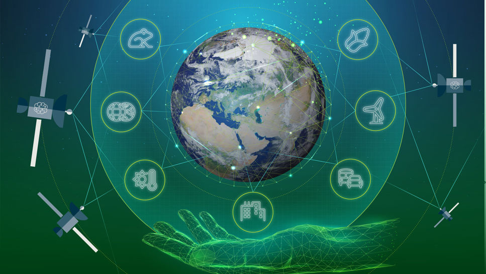 Space for a green future infografik