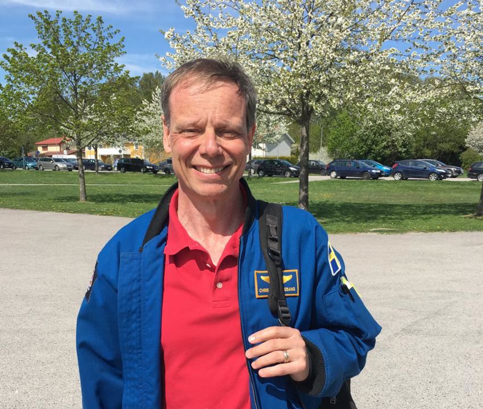 Christer Fuglesang på skolturné i Norrland