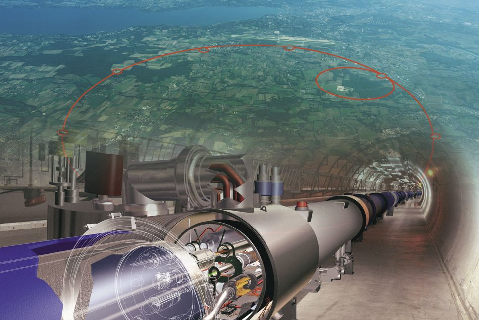 Large Hadron Collider på CERN.