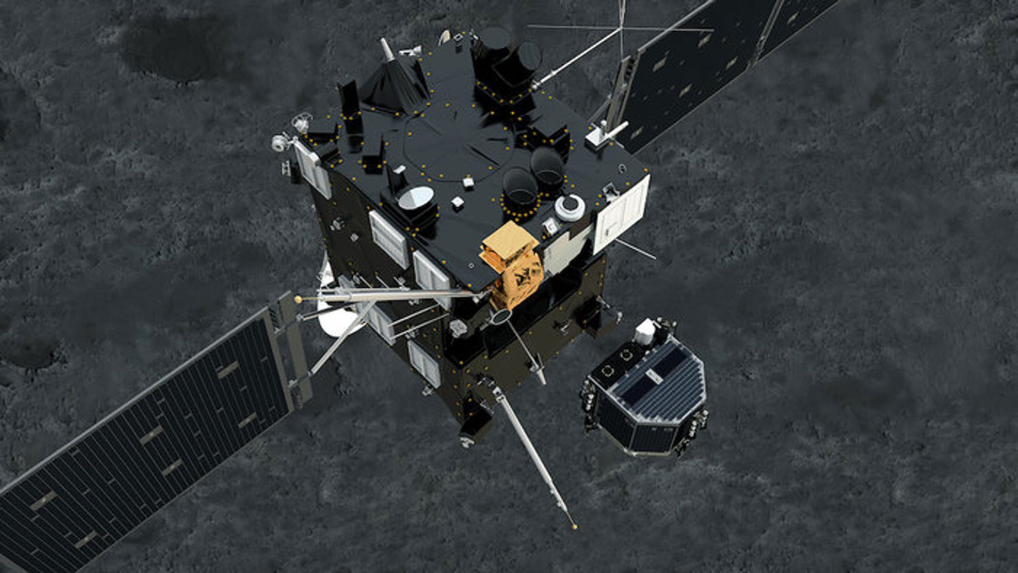 Kometlandaren Philae separerar från rymdsonden Rosetta