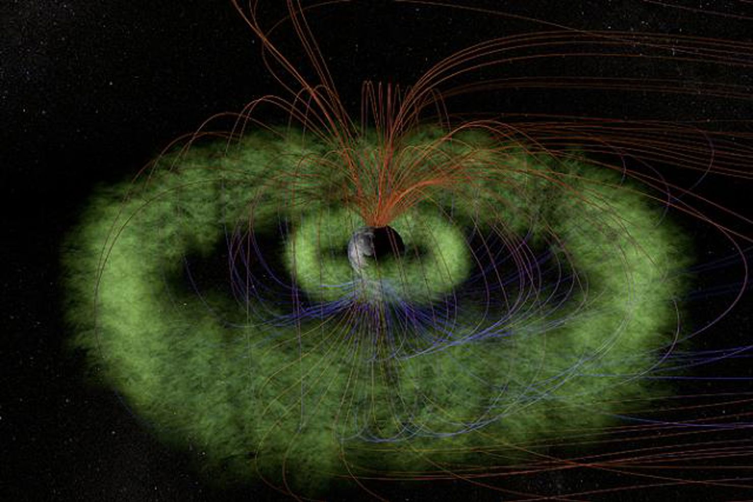 Två strålningsbälten runt jorden även kallade Van Allen Belt, det är dessa som RBSP ska studera