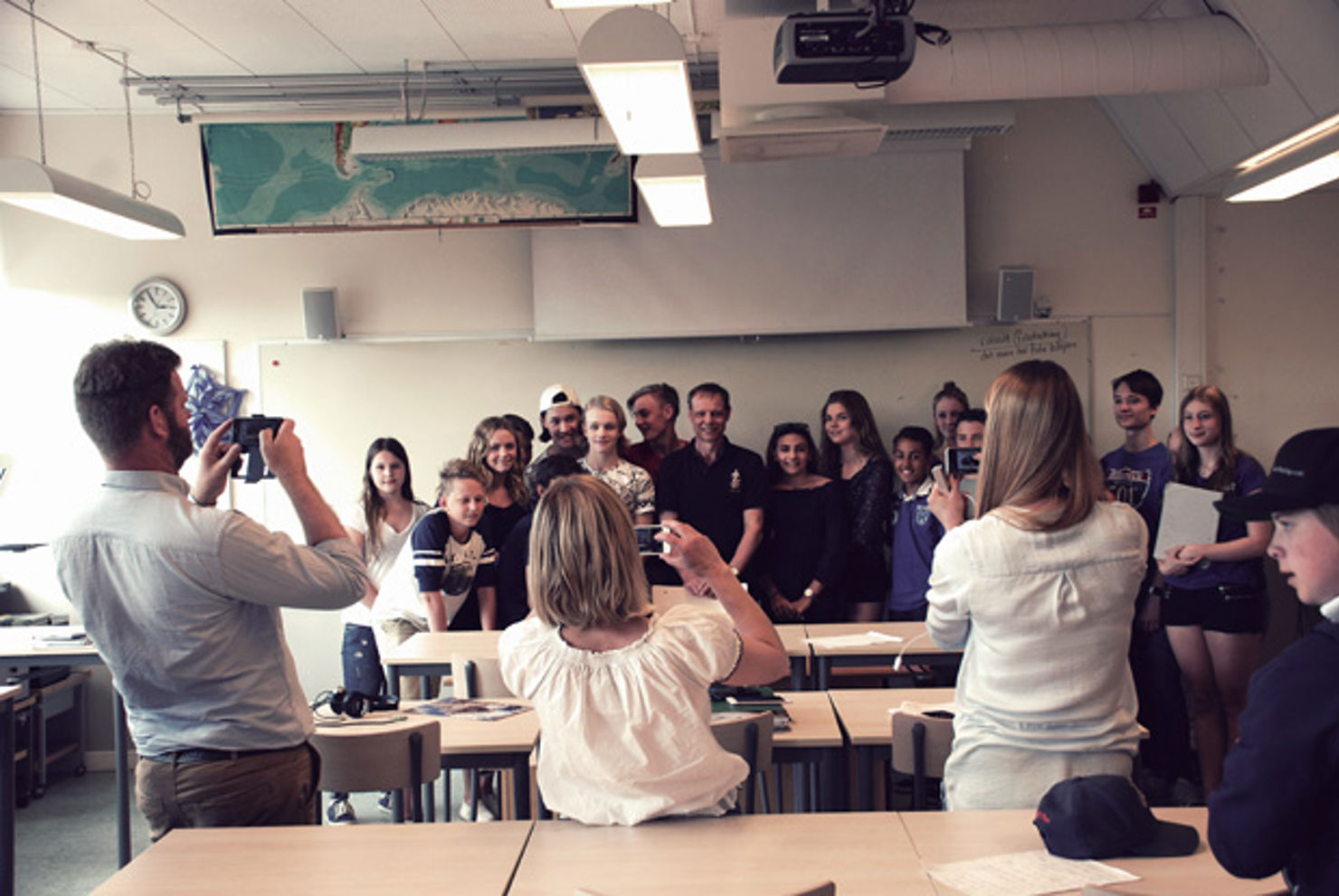 Christer Fuglesang och elever