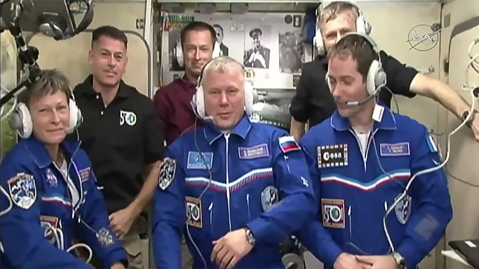 Thomas Pesquet och besättningen på ISS