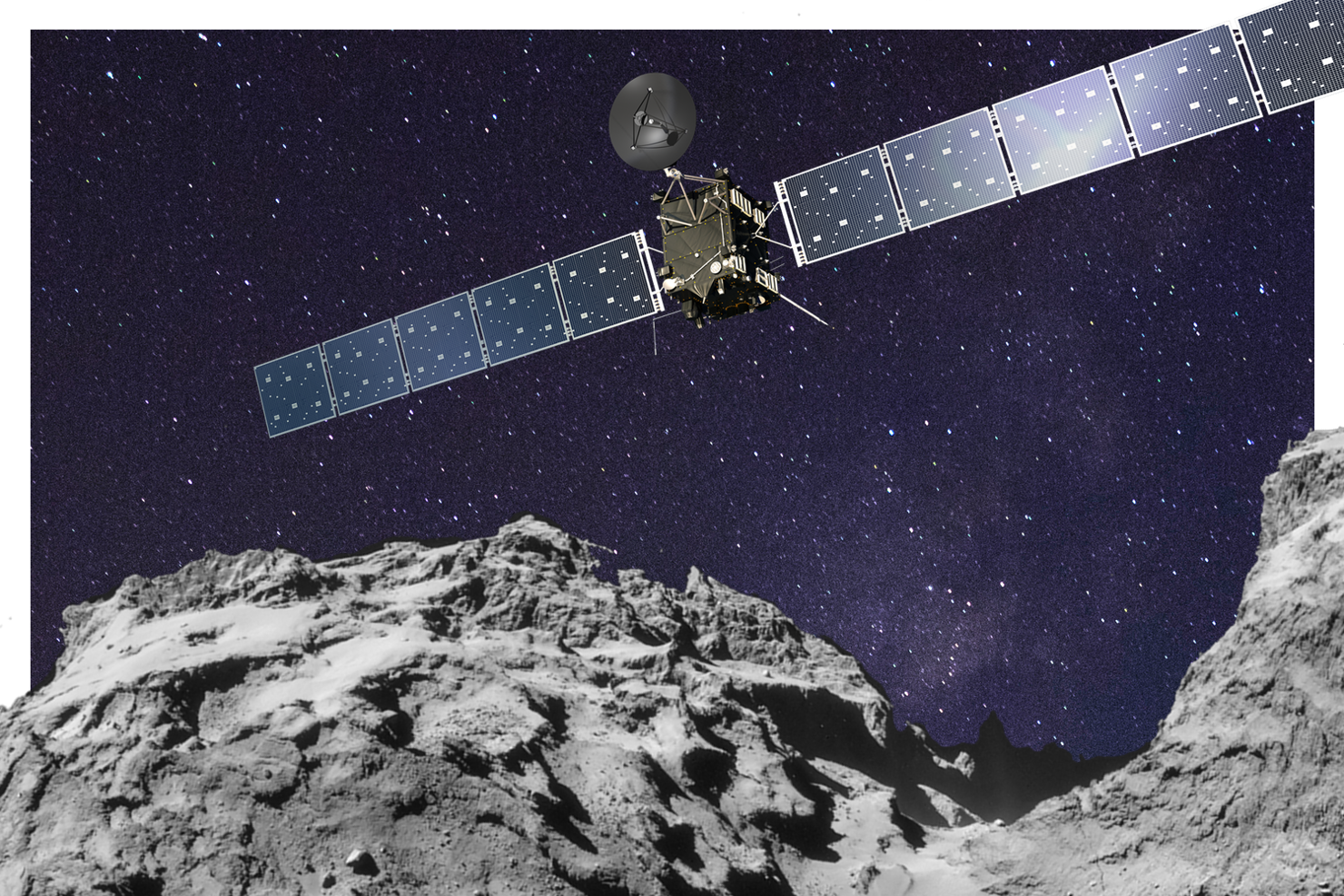 rosetta_kollage.png Fyra häftiga upptäckter kometjägaren Rosetta har gjort