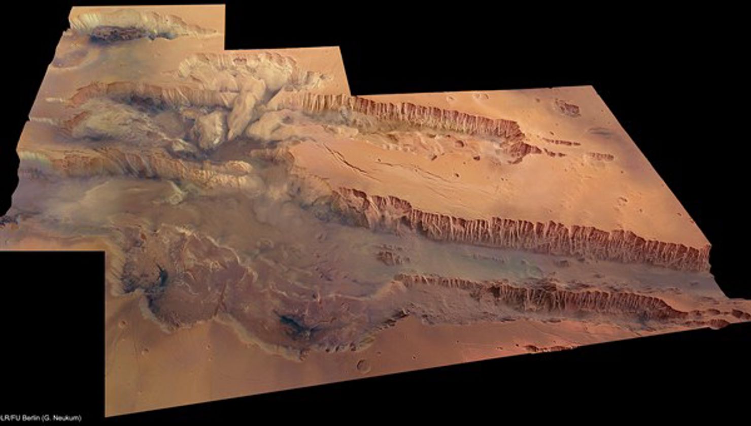 Mäktigaste dalgången finns på Mars