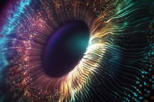 Ett fiktivt öga i starka färger. Getty/AAC Clyde Space