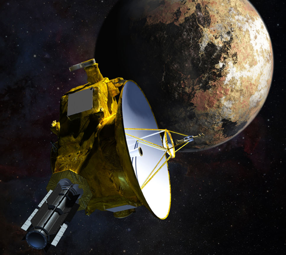  Rymdsonden New Horizons på väg mot den isiga planeten Pluto.