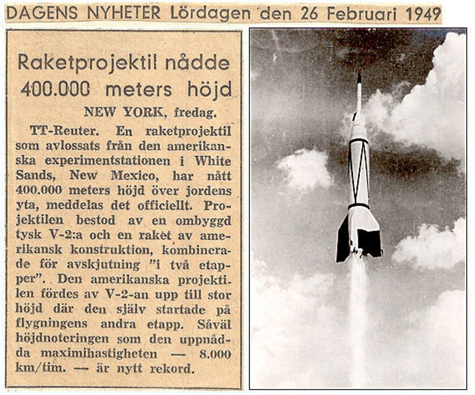 Gästbloggare: Den första tvåstegsraketen - 1949
