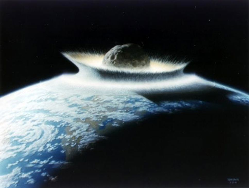 Så här skulle det kanske se ut om en en asteroid kolliderade med jorden.