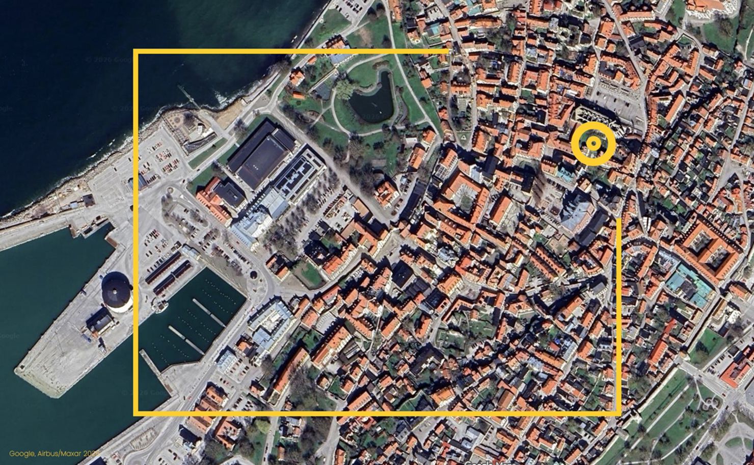 Almedalen 2026.jpg En kartbild över Visby