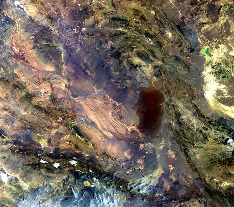 Jordens hetaste plats är ökenområdet Dasht-e Lut i Iran.