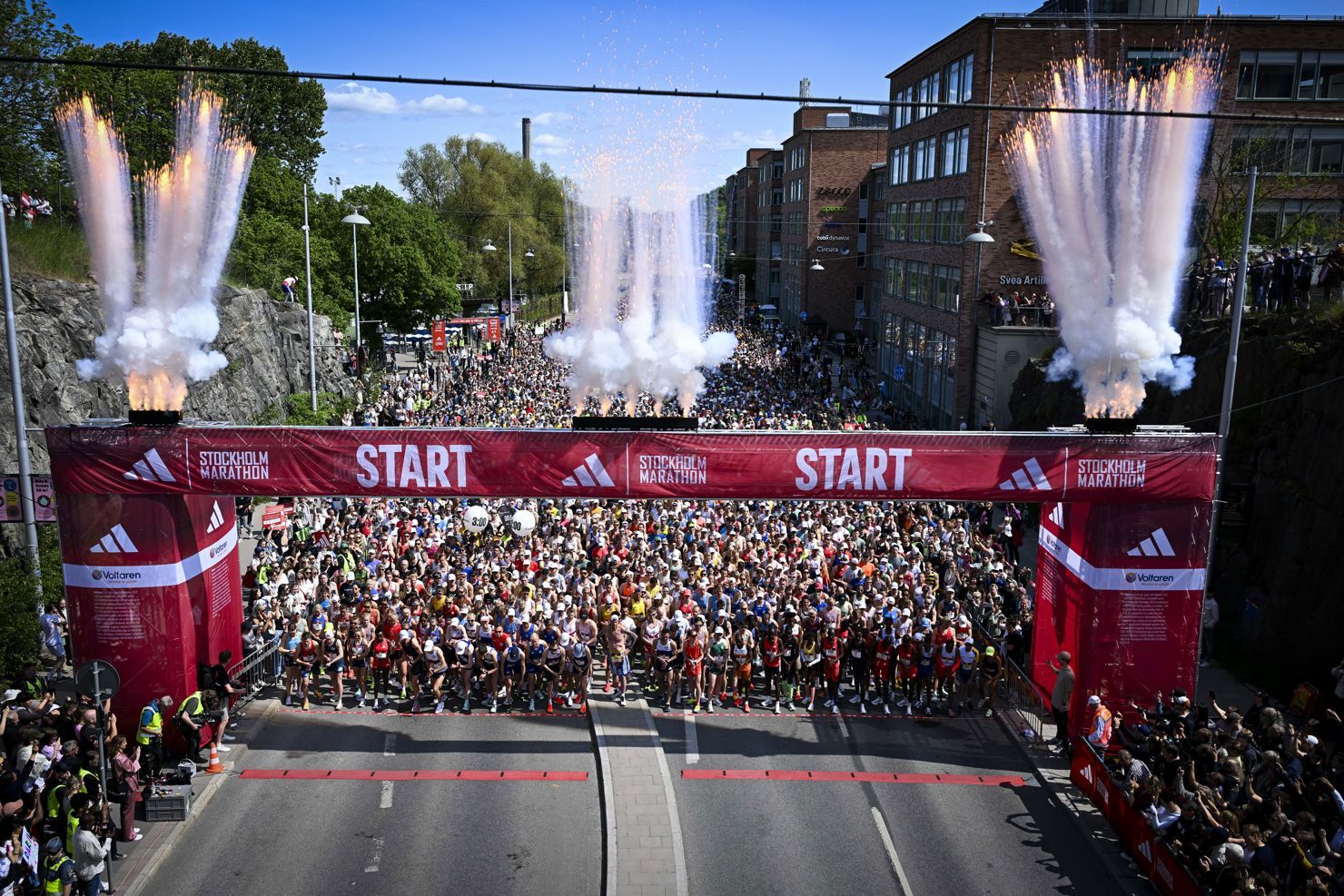 Starten på Adidas Stockholm Marathon 2025.