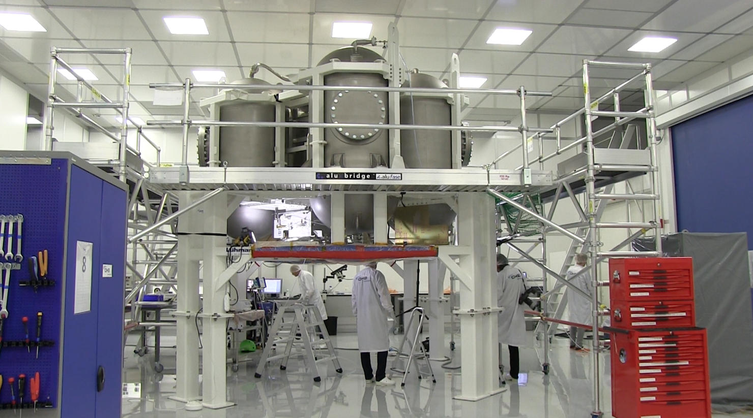 I renrummet jobbar man för fullt med testmodellen.