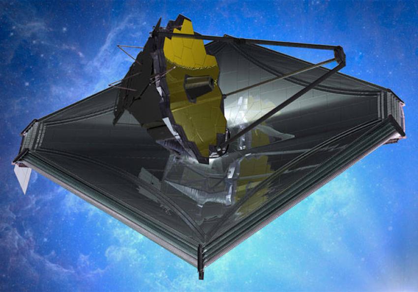 Så här kommer James Webb- teleskopet se ut när det är på plats i rymden.