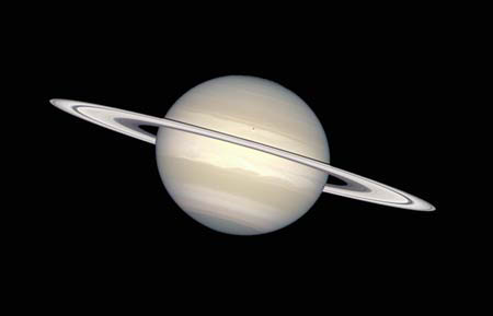 Saturnus fotad av hubble