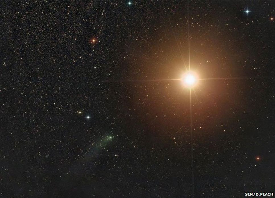 Sverige på plats när komet passerade Mars