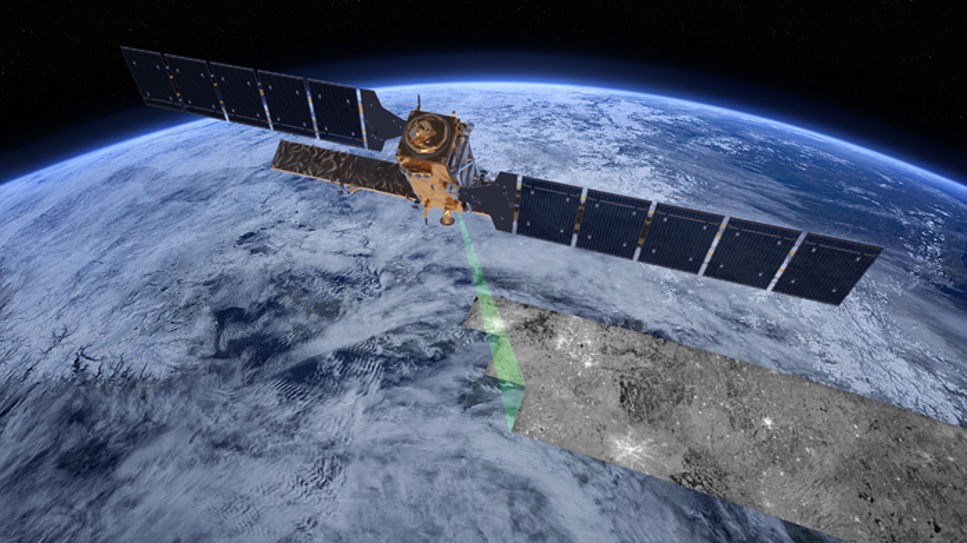 Satelliten Sentinel-1 är en del av miljöövervakningsprogrammet Copernicus.