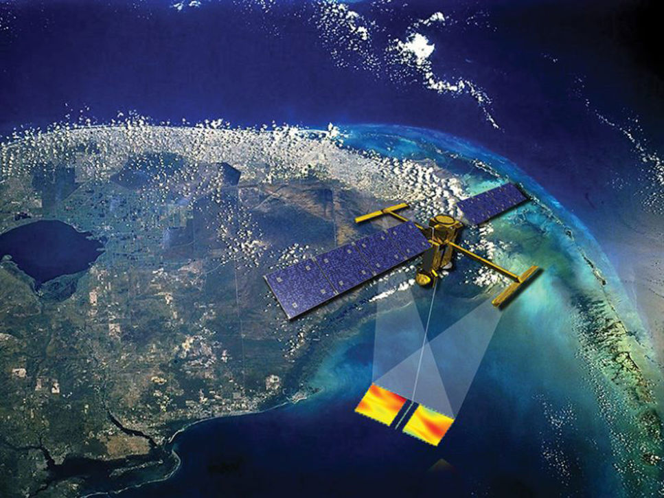 SWOT Satelliten, illustration