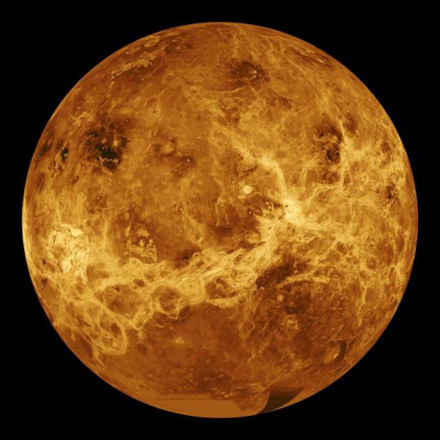 Planeten Venus, den gula planeten