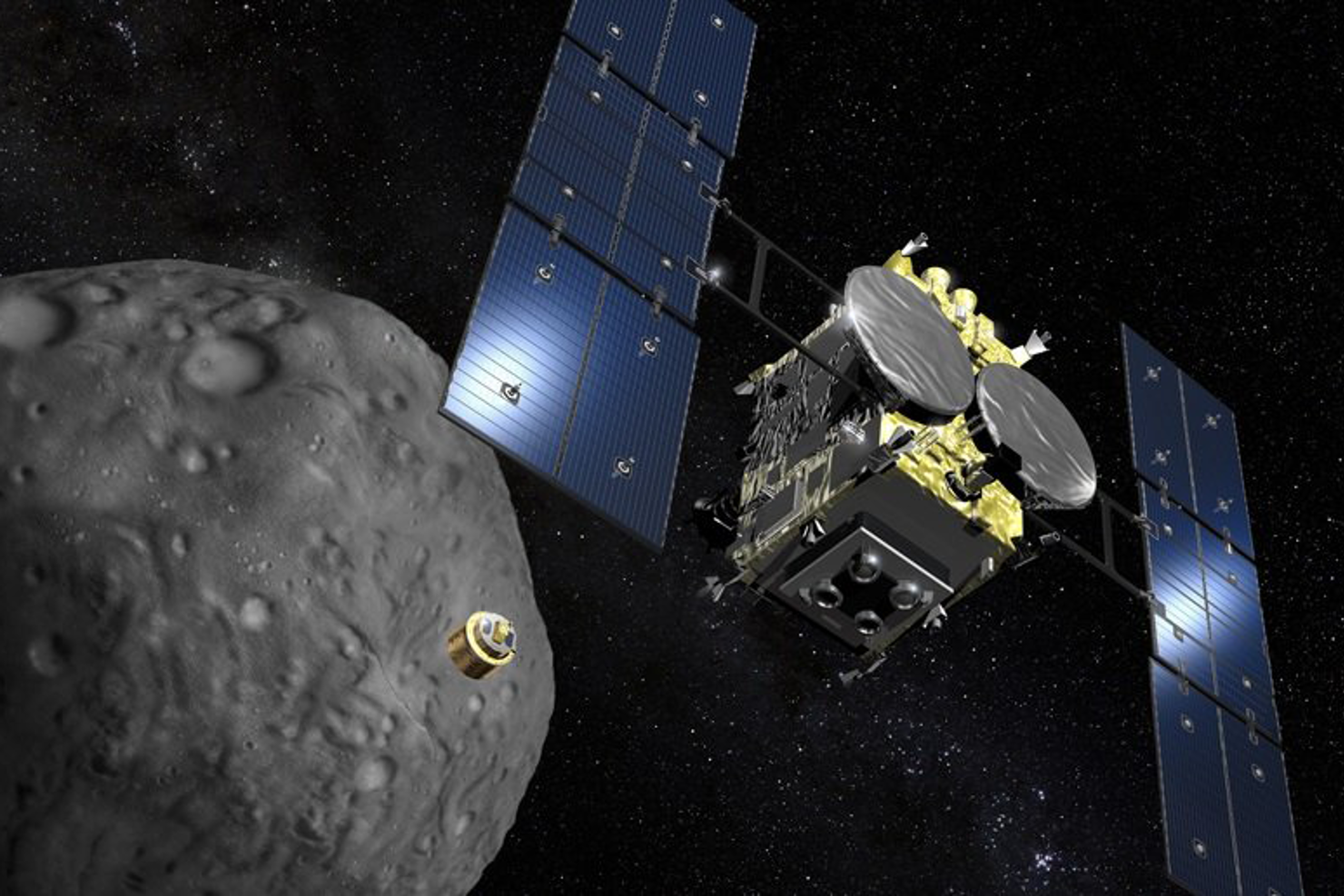 1-blogg-Hayabusa 2.png Japansk rymdsond skickar ner landare på asteroid