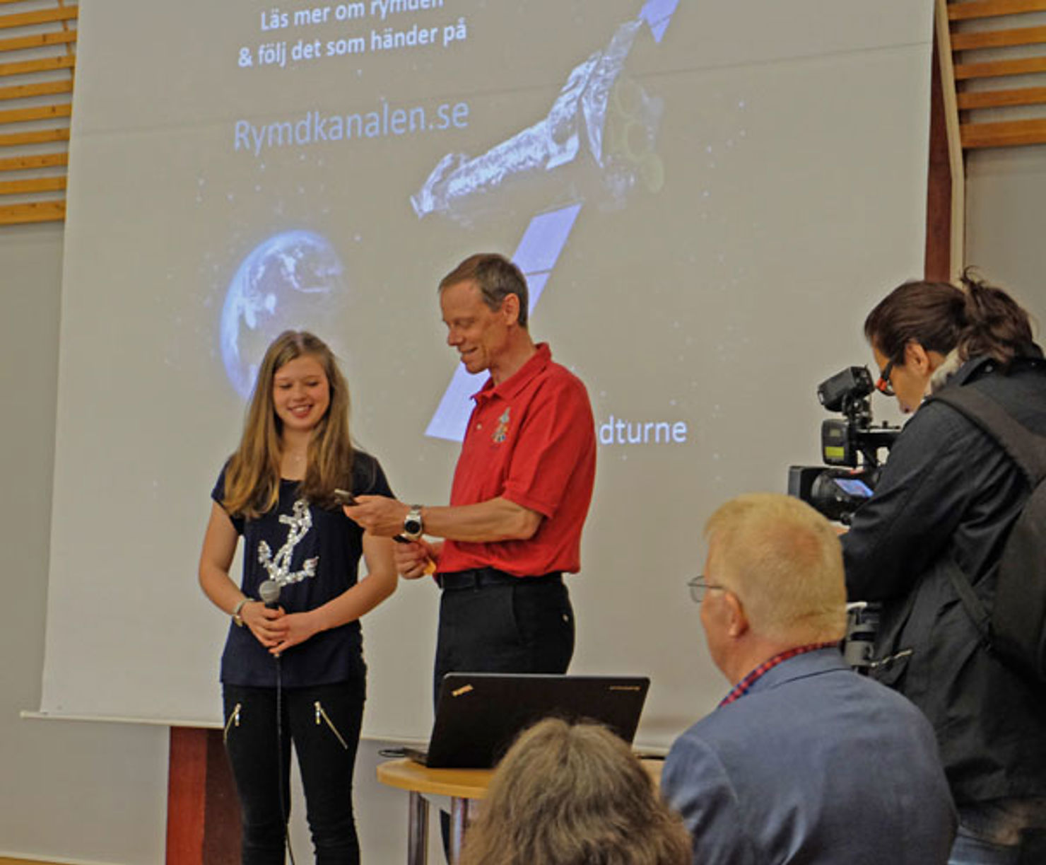 Christer Fuglesang på skolbesök, vt 2014