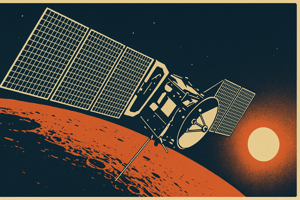 Illustration av Mars Express