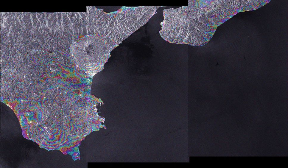 Vulkanen Etna sedd från satellit