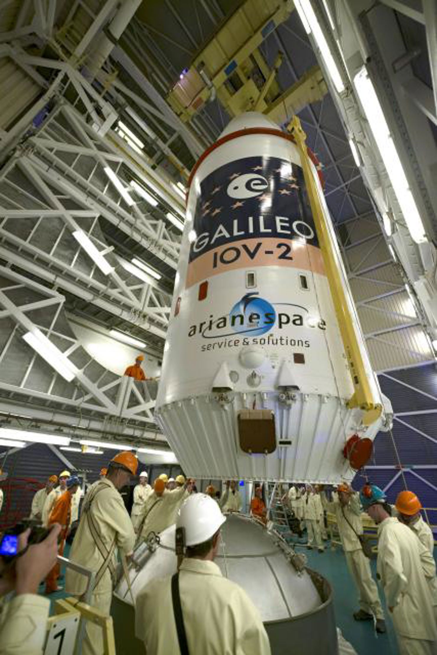 galileo2.jpg Galileosatelliterna genomgår de sista förberedelserna inför uppsändningen