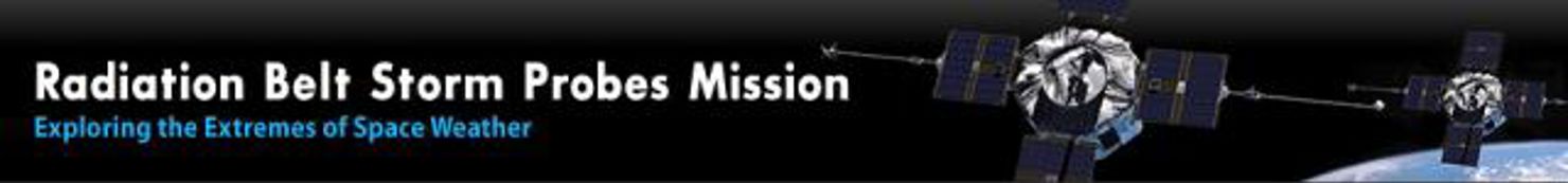 NASA header till sajten för RBSP.