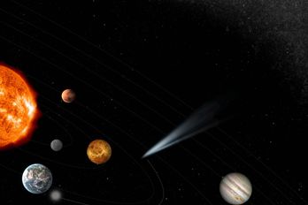 Illustration över Comet Interceptor
