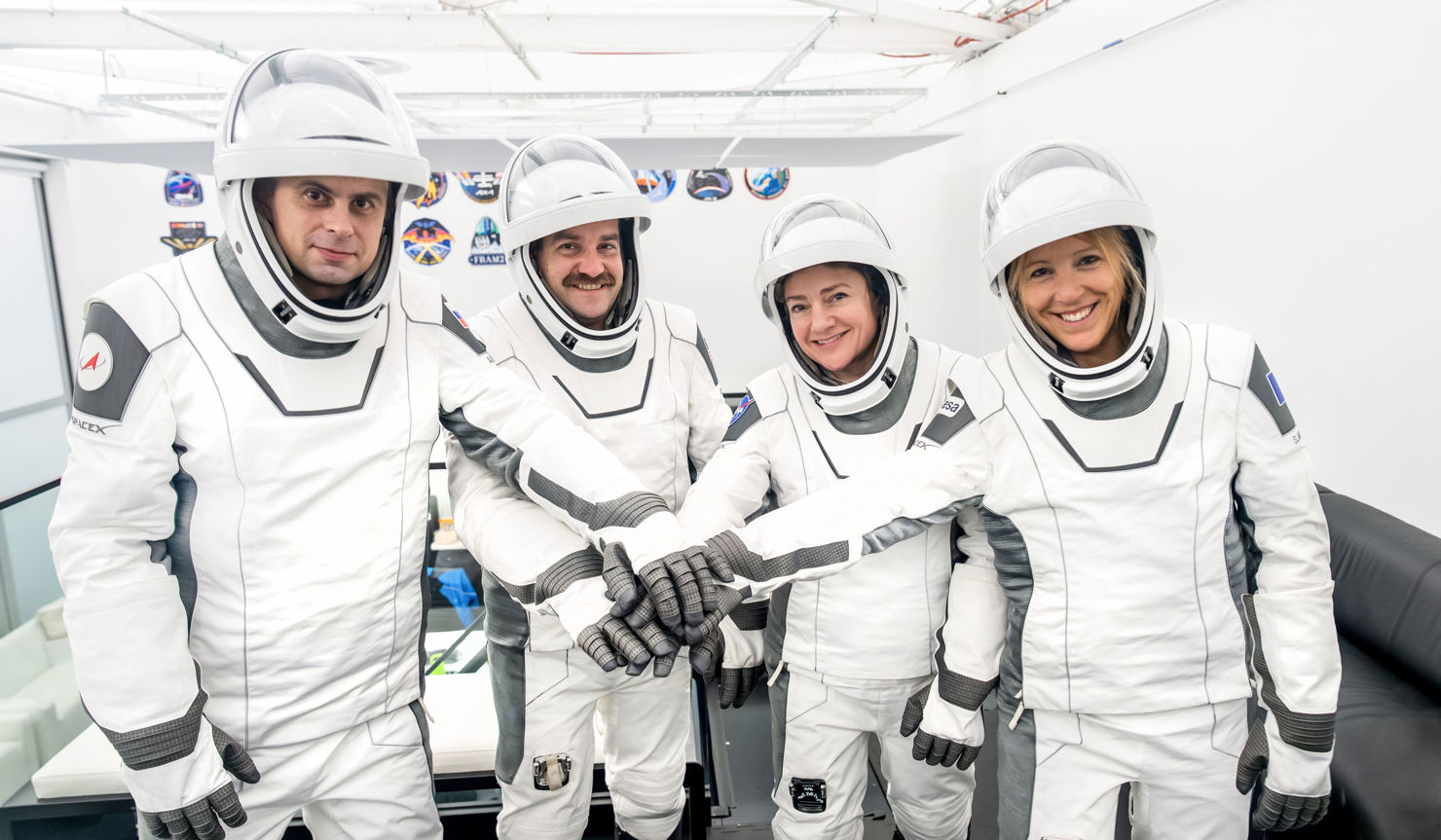 This_is_Crew-12.jpg Från vänster: Ryska kosmonauten Andrej Fedajev, NASA-astronauterna Jack Hathaway och Jessica Meir samt ESA-astronauten Sophie Adenot från Frankrike.