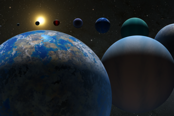 Illustration av exoplaneter