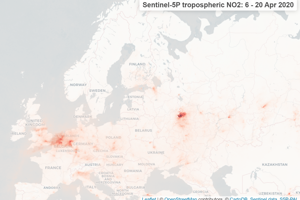 Sentinel 5-p NO2.PNG Nu kan du följa halterna av kvävedioxid i atmosfären